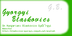 gyorgyi blaskovics business card